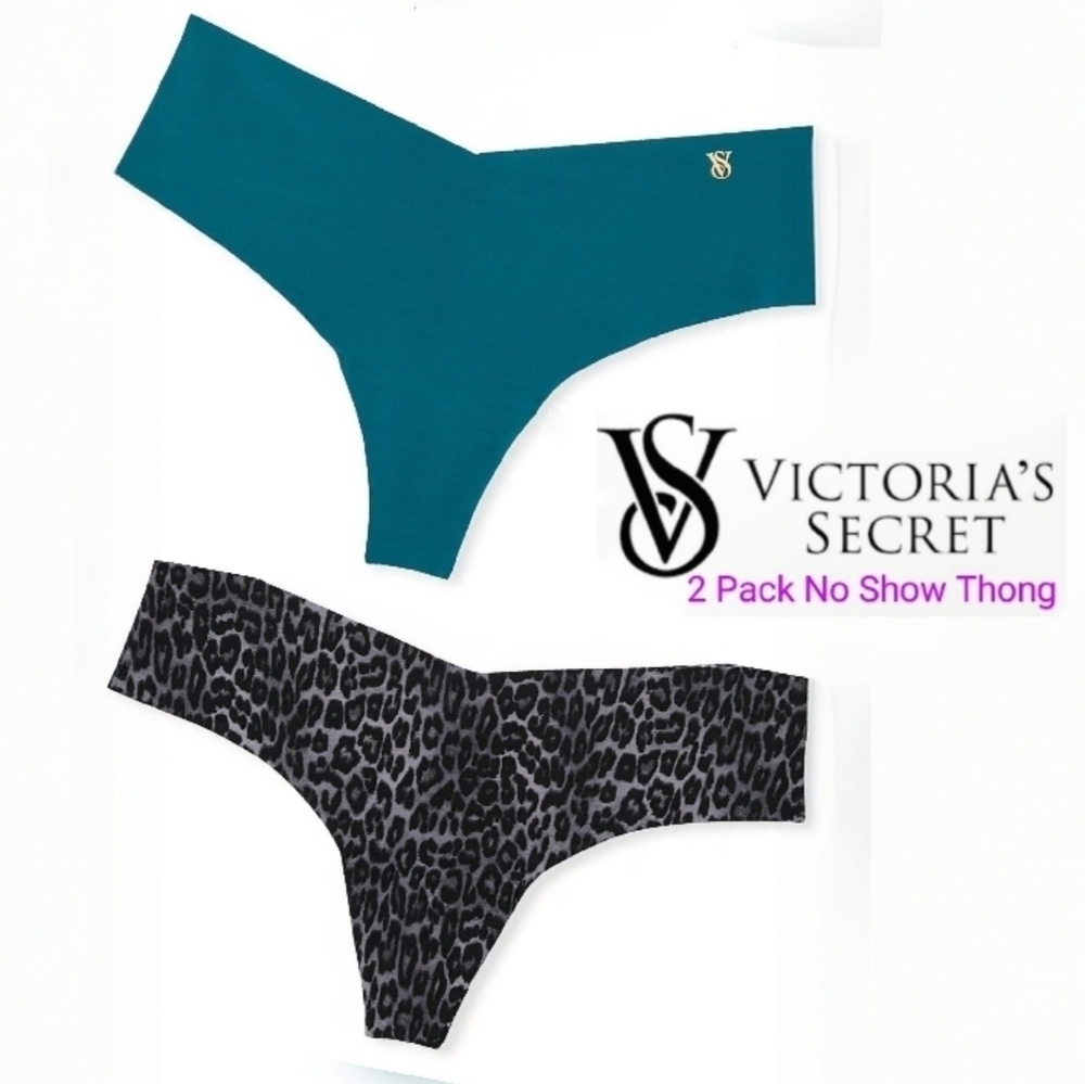 Victoria's Secret 2 Pack no show seamless thongs in size medium New W Tags